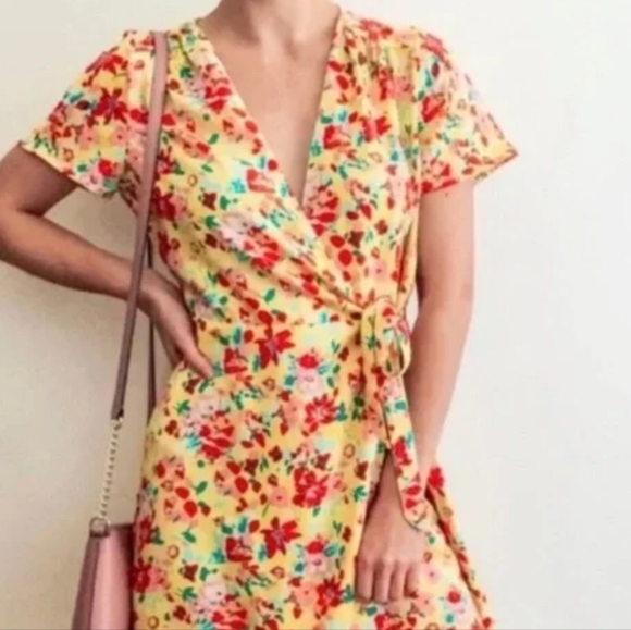 J. Crew Dresses & Skirts - J.Crew | Floral Wrap Midi Dress